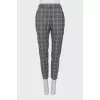 Checked wool trousers
