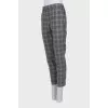 Checked wool trousers