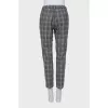 Checked wool trousers