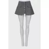 Wool skirt with buttons