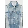 Denim jacket with tag