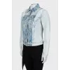 Denim jacket with tag
