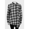 Oversized plaid shirt