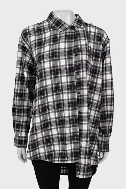 Oversized plaid shirt
