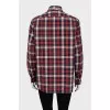 Plaid shirt with zippers on the sleeves