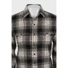 Checked wool shirt with tag