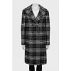 Wool coat with silver decor