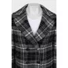 Wool coat with silver decor