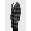 Wool coat with silver decor