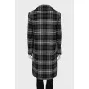 Wool coat with silver decor