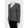 Wool jacket in houndstooth print
