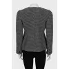 Wool jacket in houndstooth print