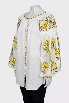 Embroidered loose fit blouse