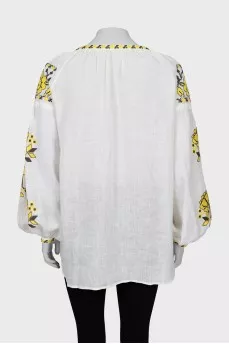 Embroidered loose fit blouse