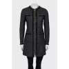 Quilted jacket decorated with fringe