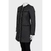Quilted jacket decorated with fringe
