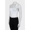 Animal print button top