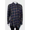 Oversized checkered shirt