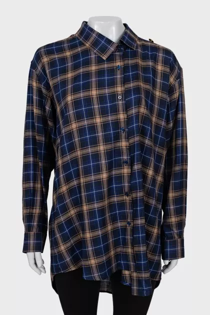 Oversized checkered shirt