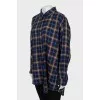 Oversized checkered shirt
