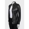 Leather shirt with buttons