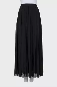 Pleated skirt with crystal decor