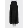 Pleated skirt with crystal decor
