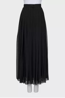Pleated skirt with crystal decor