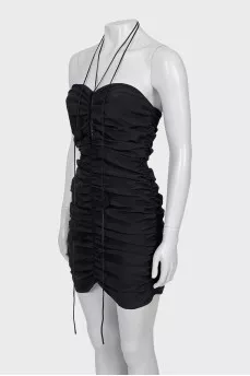 Silk Draped Mini Dress