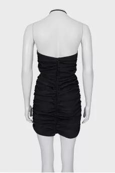 Silk Draped Mini Dress