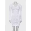 Knitted dress in white