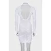 Knitted dress in white