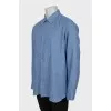 Men's Linen Shirt with Pinstripe