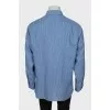 Men's Linen Shirt with Pinstripe