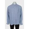 Men's linen shirt with a small print