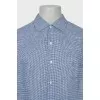 Men's linen shirt with a small print