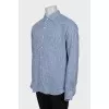 Men's linen shirt with a small print