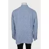 Men's linen shirt with a small print