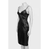Leather dress with thin straps