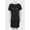 Black dress decorated with zippers