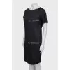 Black dress decorated with zippers