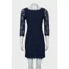 Lace dress with zipper