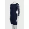 Lace dress with zipper