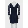 Lace dress with zipper
