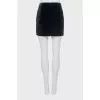 Black Velour Mini Skirt