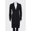 Cashmere cardigan with relief pattern