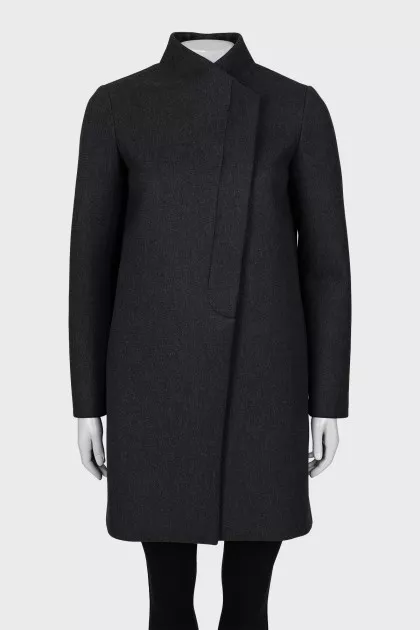 Single-breasted coat in grey