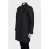 Single-breasted coat in grey