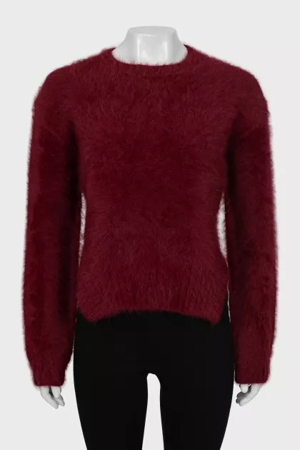 Long pile wool sweater