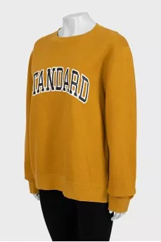 Straight cut sweatshirt with inscription